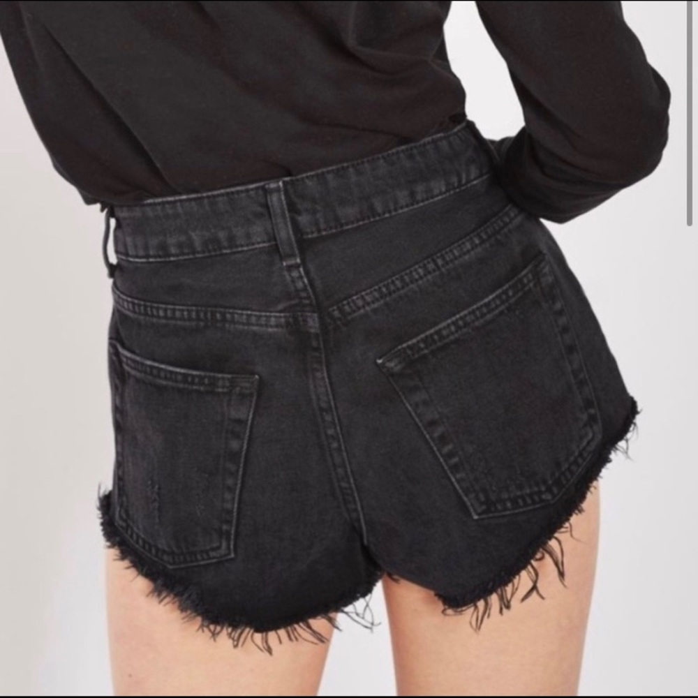 Black Topshop Moto Kiri Jean shorts